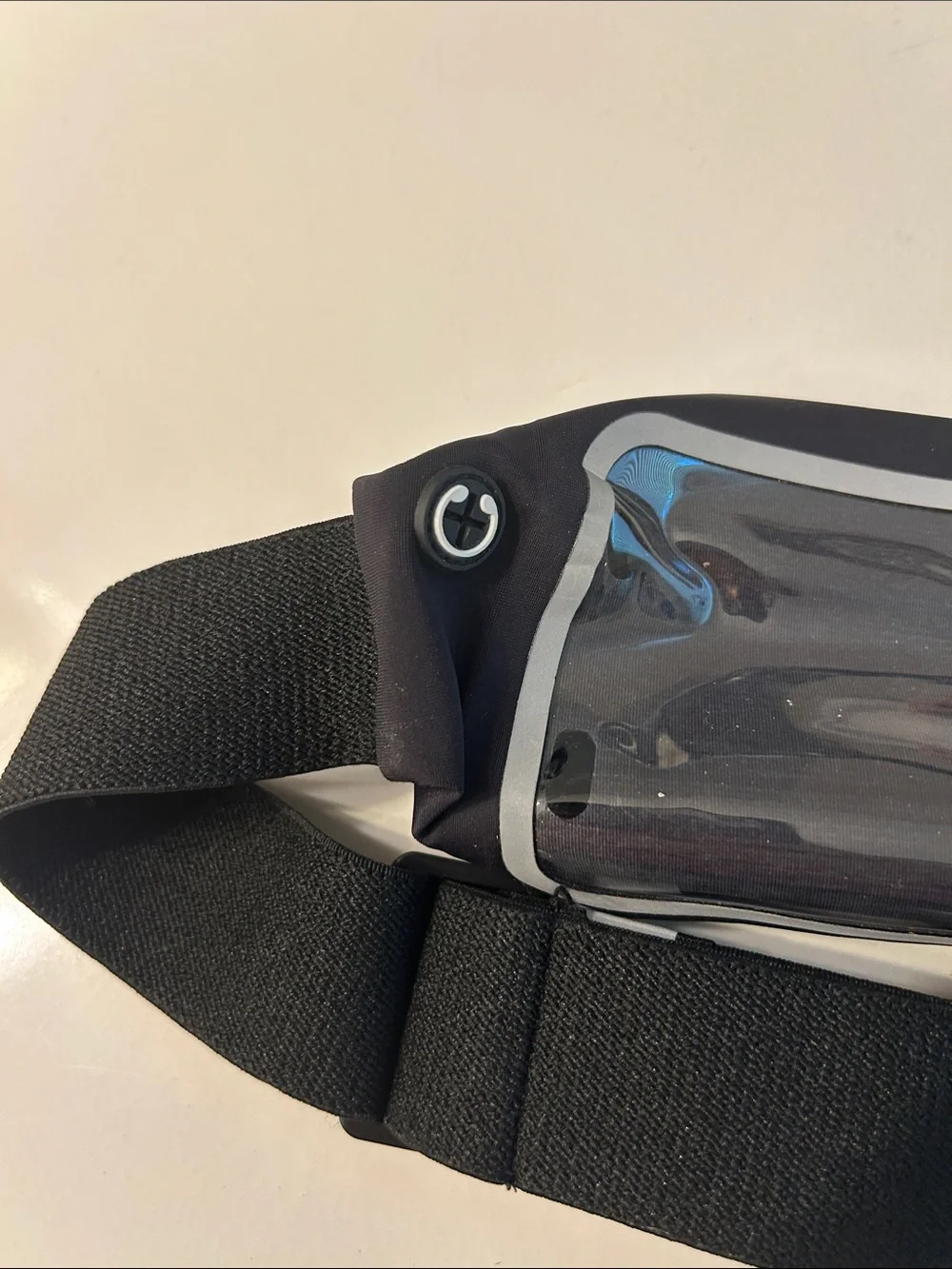 Black Running Waist Pack with Touchscreen Window